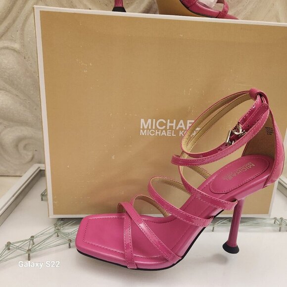Michael Kors "Imani" Heeled Sandals. Color is called "Cerise". NIB. Sz: various - Picture 1 of 12